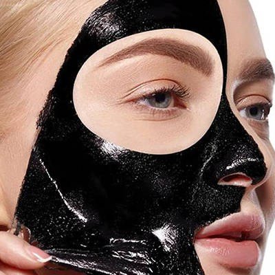 Black, cleansing face mask